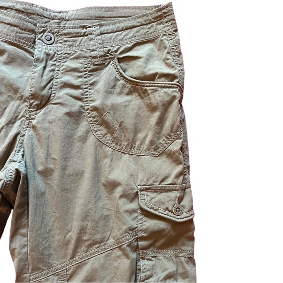🤠 SOLD 🤠 Kuhl Womens Size 6 Khaki Capri Cargo Stretch Hiking Kontra - Picture 3 of 9